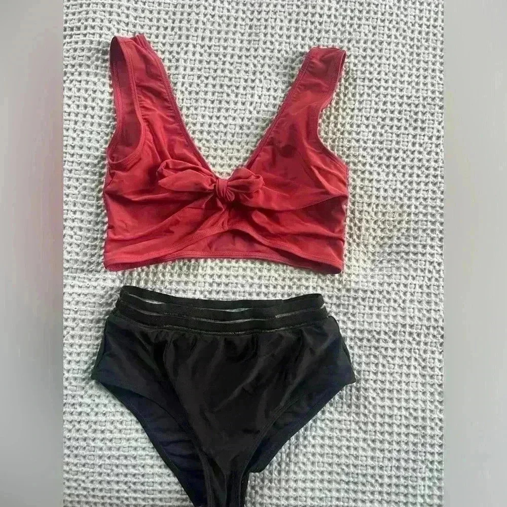 SHEIN bikini - high wasted bottoms - both size medium